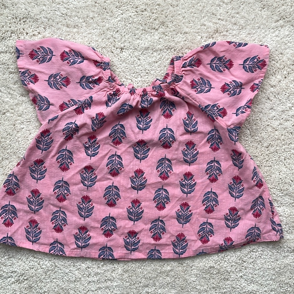 Old Navy Pink with Blue Print Top